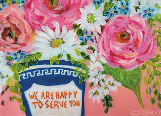 We Are Happy To Serve You Postcard