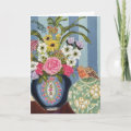 Sofie Bird Vase Greeting Card