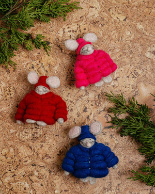 Santa Puffer Mouse Ornament