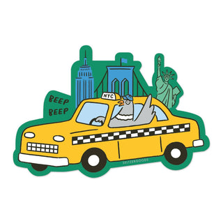NYC Taxi Pigeon Sticker