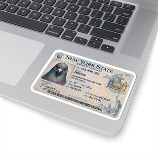 Pigeon's Driver's License Sticker