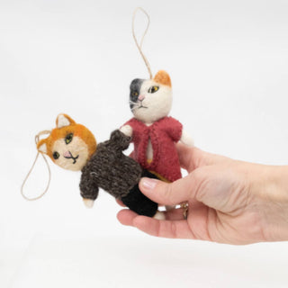Dapper Cat Felt Ornament