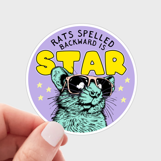 RATS Spelled Backward is STAR Sticker