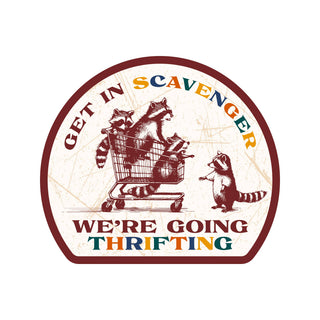Thrift Shop Raccoon Vinyl Sticker