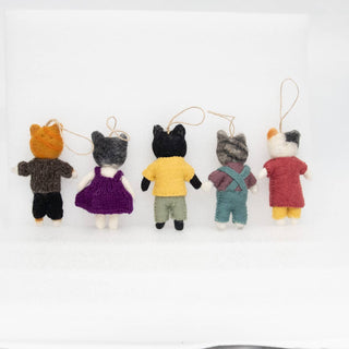 Dapper Cat Felt Ornament