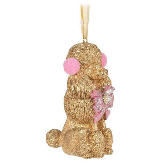 Gold Poodle Ornament