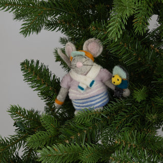 Felt Pickle Ball Mouse Ornament
